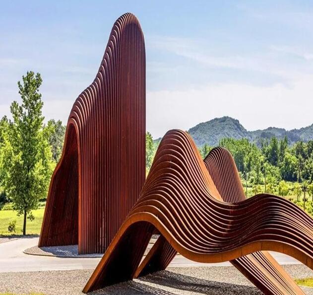 南岳锈钢板造型